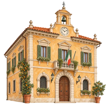 Illustration d’une mairie italienne